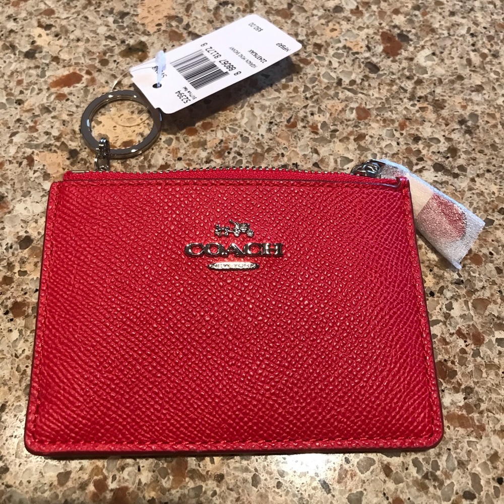 NWT Coach Key ID Red Wallet